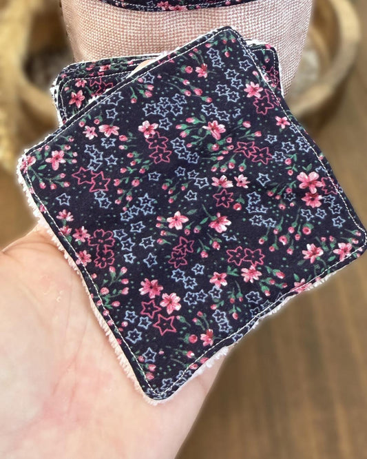 Ensemble salle de bain – Liberty noir & rose poudré 🌸