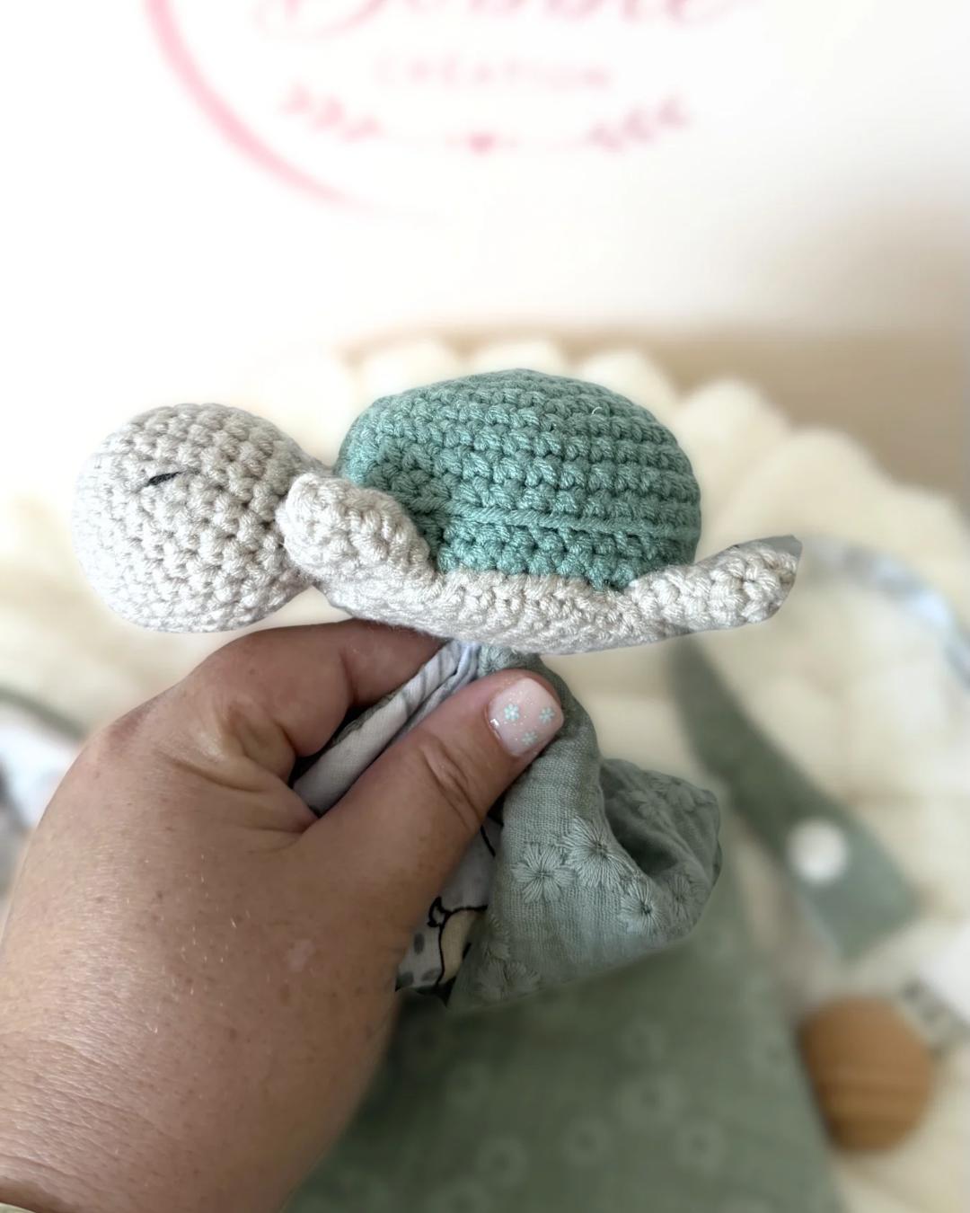 Doudou Premium Forêt – Tortue, Ours ou Lapin | Fait main