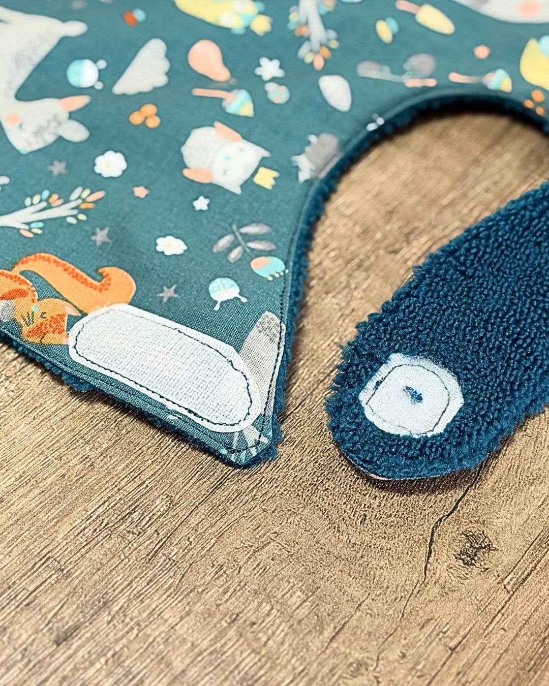 Bavoir naissance en coton & éponge de bambou