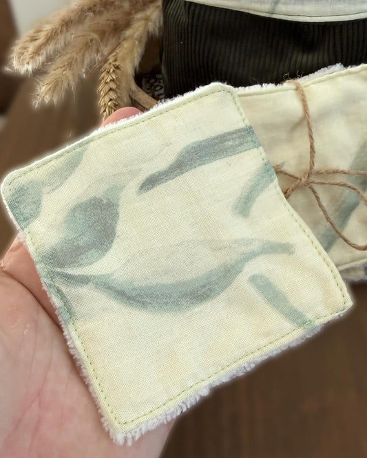 Lot de 4 lingettes lavables – Éclat végétal