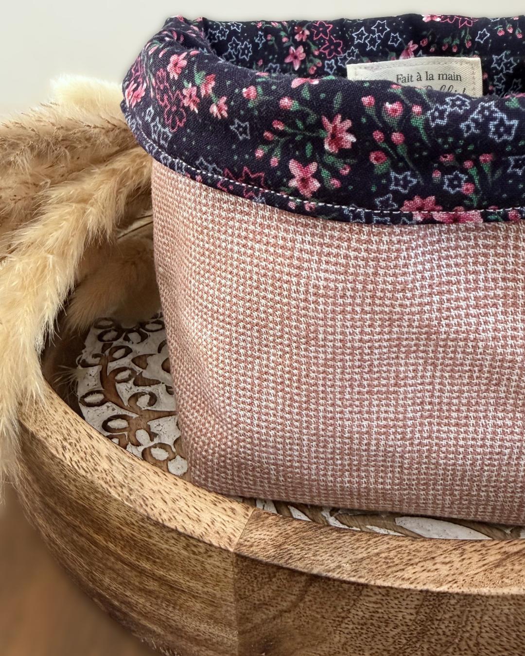 Ensemble salle de bain – Liberty noir & rose poudré 🌸