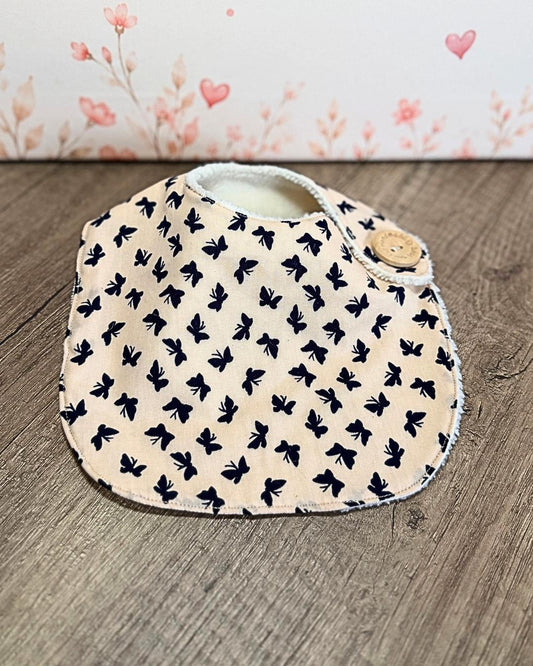 Bavoir naissance en coton & éponge de bambou