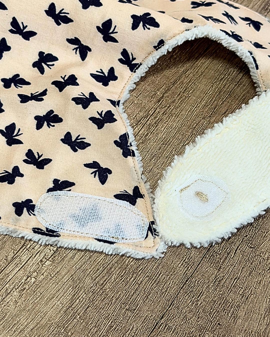 Bavoir naissance en coton & éponge de bambou