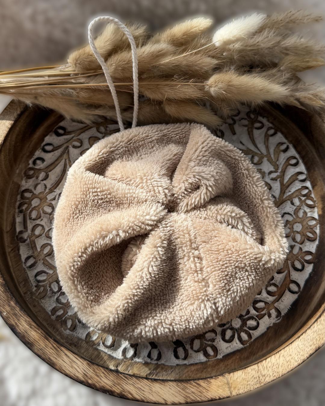 Fleur de douche en éponge de bambou