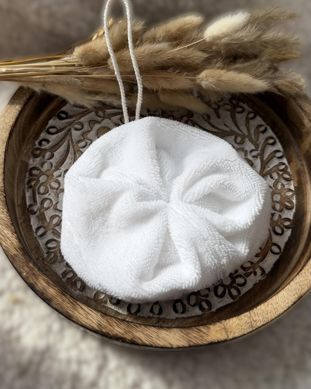 Fleur de douche en éponge de bambou