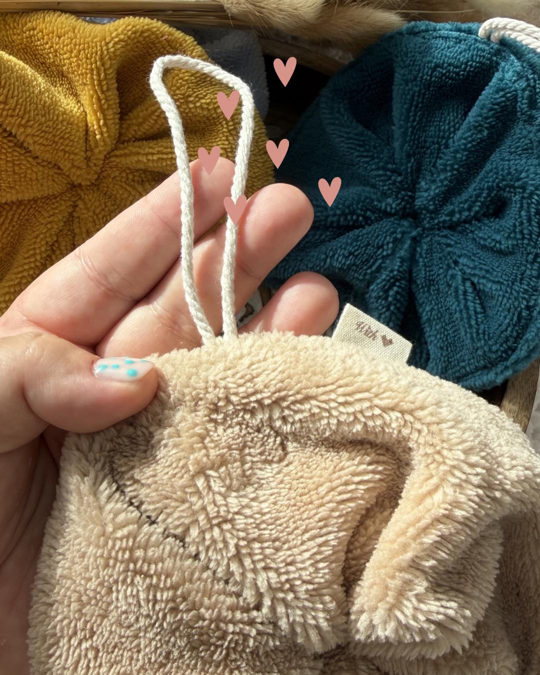 Fleur de douche en éponge de bambou