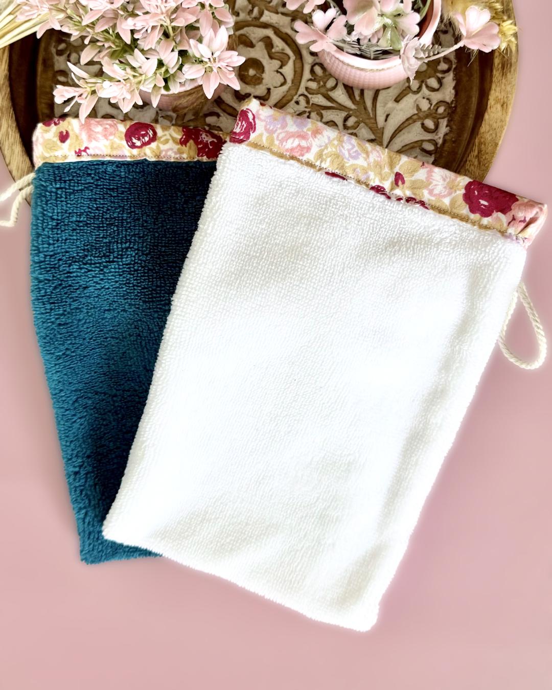 Gant de toilette lavable en éponge de bambou