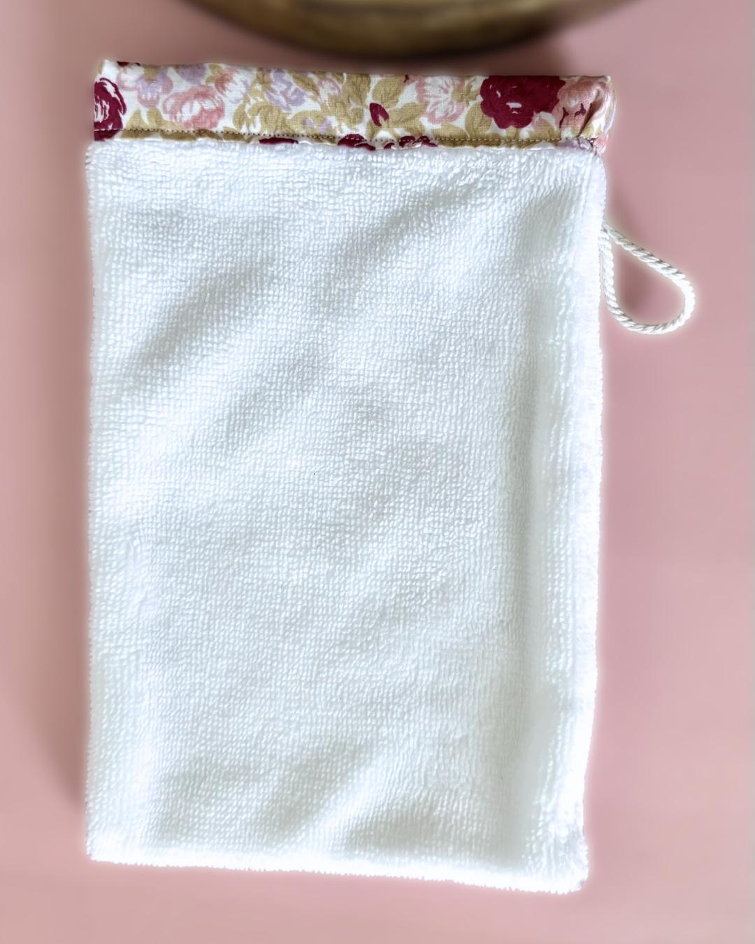 Gant de toilette lavable en éponge de bambou