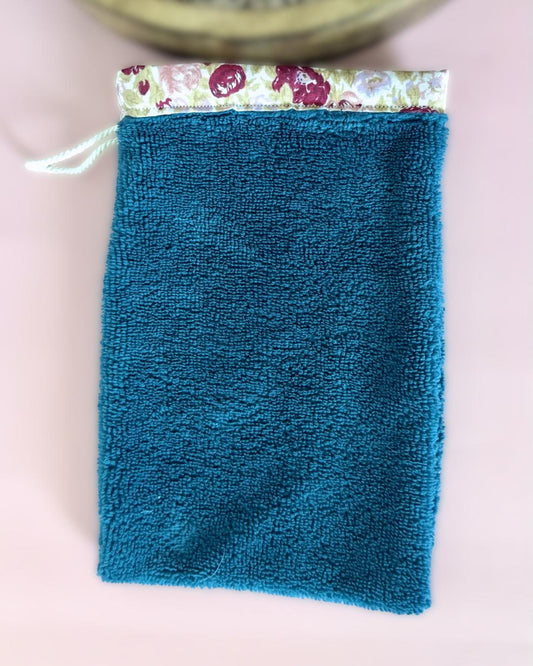 Gant de toilette lavable en éponge de bambou